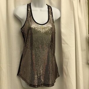Metallic Sequined Tank Top